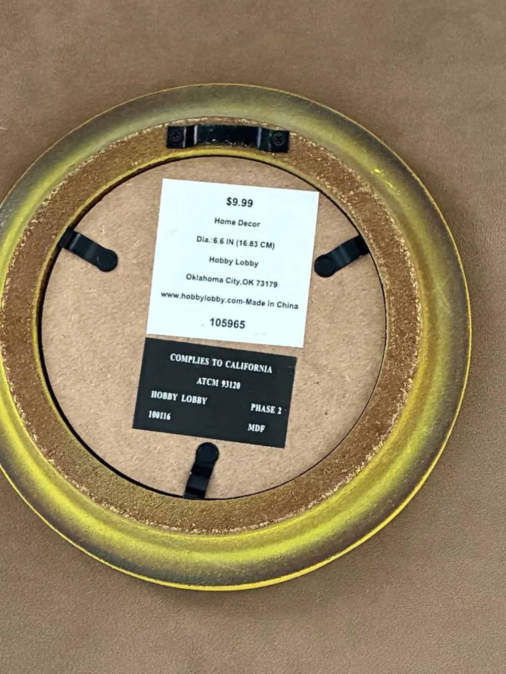 Small Home Decor Mirror Yellow Frame